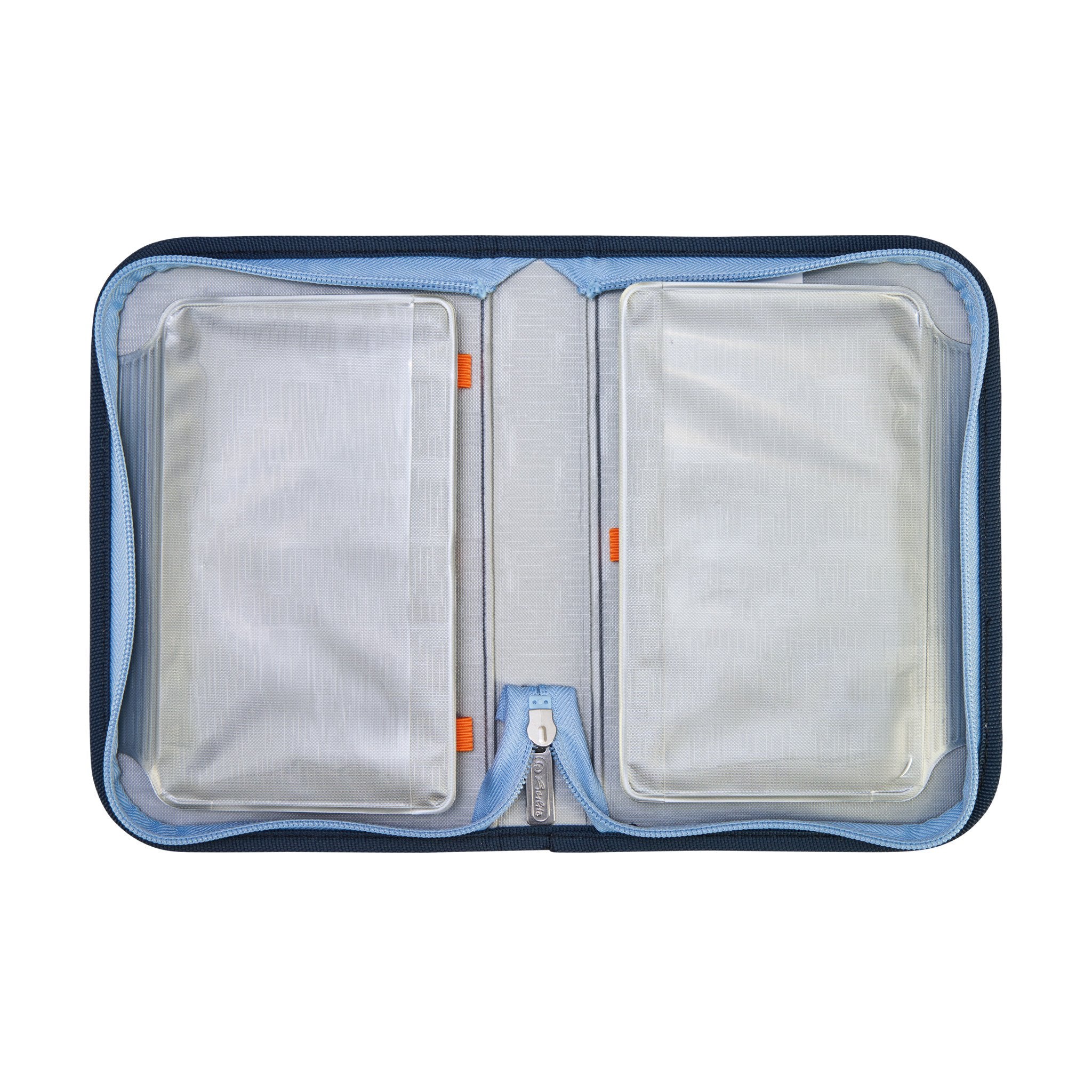 EAN 4008110396767 - Herlitz UltraLight Plus TechMech juego de mochila escolar Niño Poliéster Azul, Naranja imagen 11