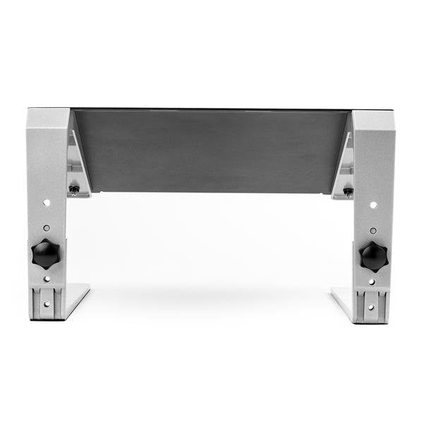 Startech.Com Base Soporte Ajustable Para Ordenador Portátil - De Servicio Pesado - Con 3 Posiciones De Ajuste De Altura, Soporte Para Ordenador Portátil, Negro, Plata, 43,2 Cm (17"), Aluminio, Acero, 20 Kg, Reach, Ce, Rohs