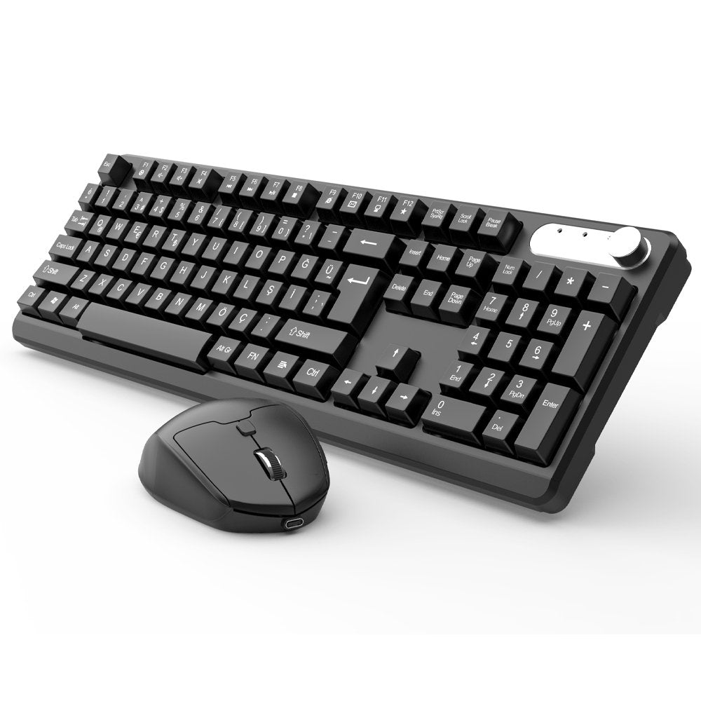 Teclado Turco + Ratón Inca Iws-549u Rf Inalámbrica + Usb Qwerty Negro