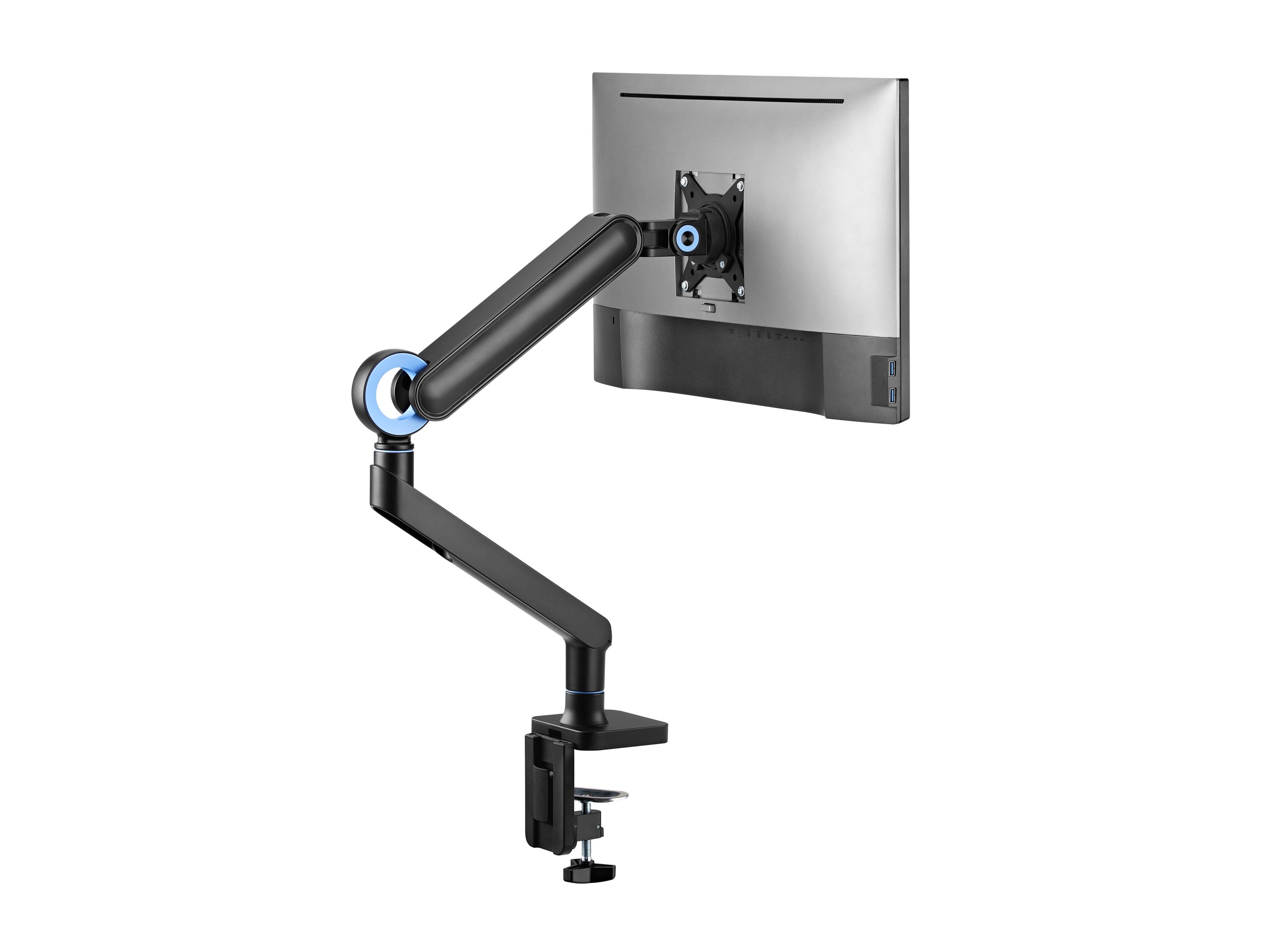 Soporte De Mesa Equip 650184 Para 1 Monitor De 17-35 Negro De Aluminio Max. 10.5kg Por Pantalla Max.Vesa 100x100 Resorte De Gas