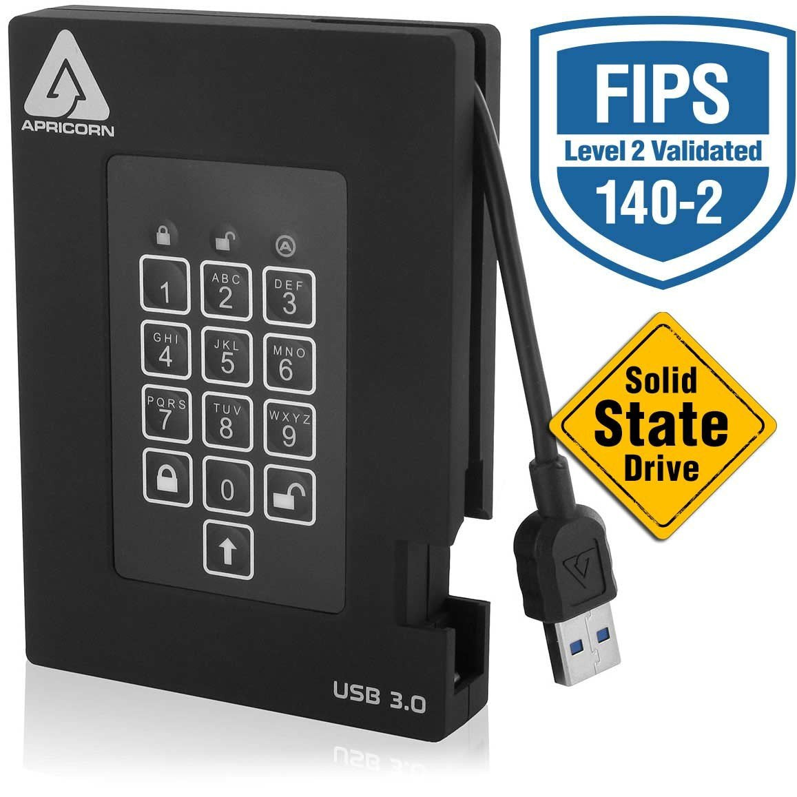 Apricorn Ssd-Festplatte A25-3pl256-S1000f - 1 Tb - Usb 3.0 - Negro