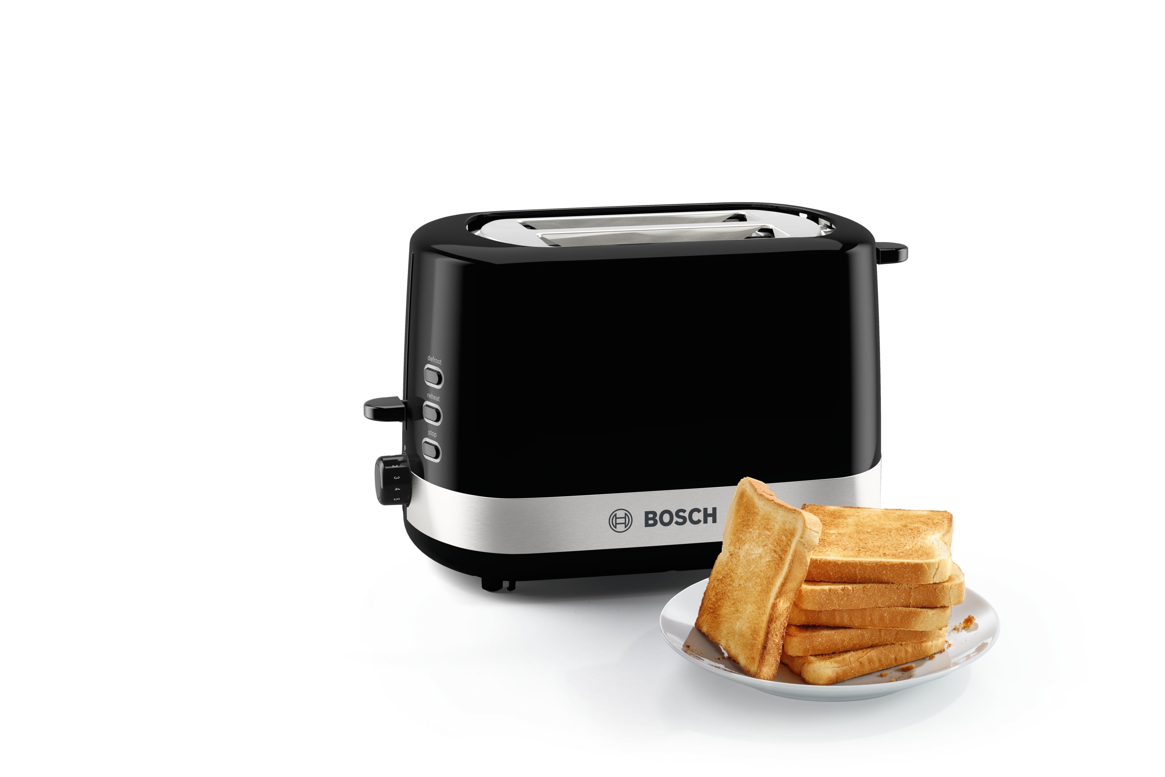 EAN 4242005369782 - Bosch TAT6A513 tostadora 2 rebanada(s) 800 W Negro, Acero inoxidable imagen 2