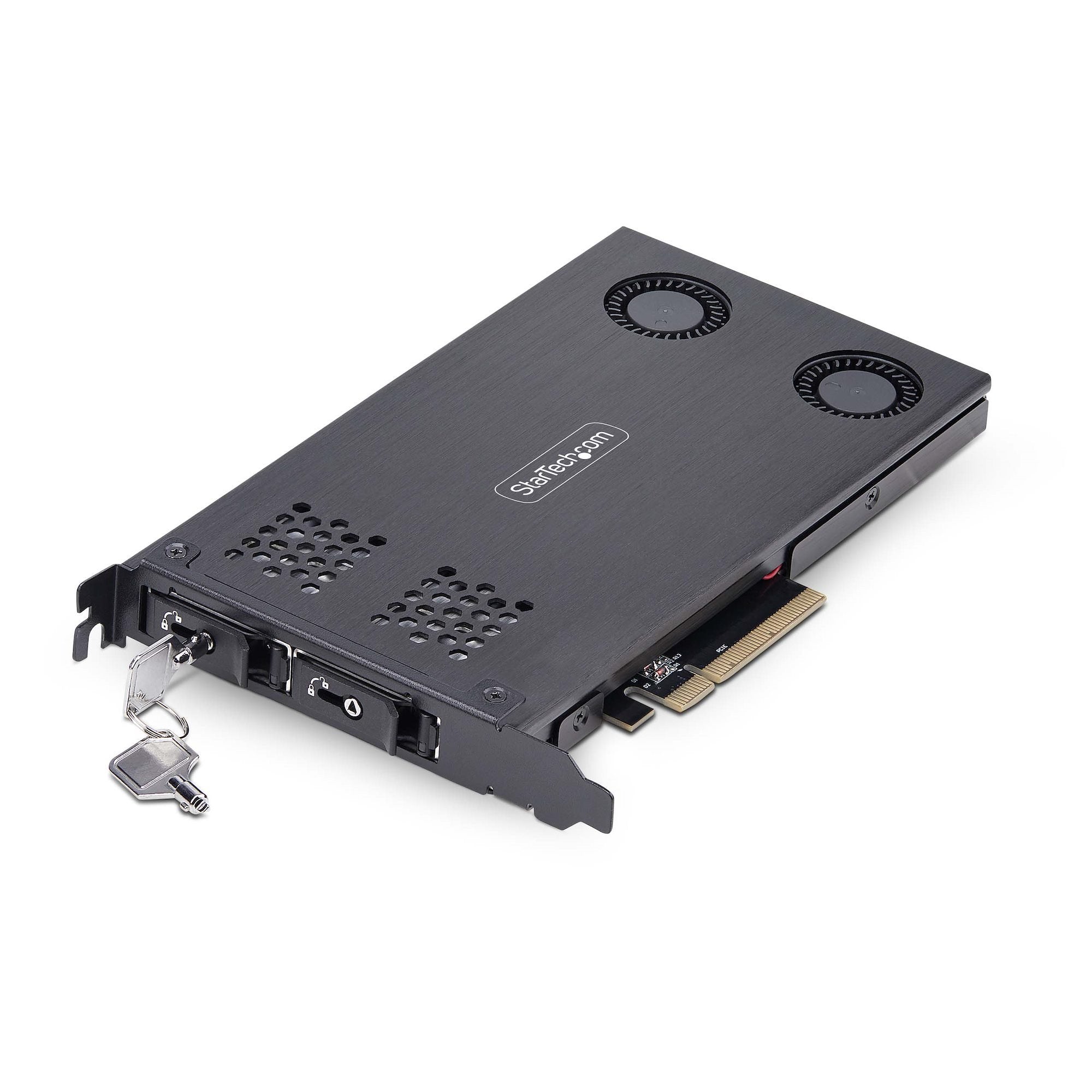 Startech.Com Dual-Bay M.2 Nvme Ssd Removable Mobile Rack For Pcie X8 Slot - Schnittstellenadaptador - M.2 Nvme Card / Pcie