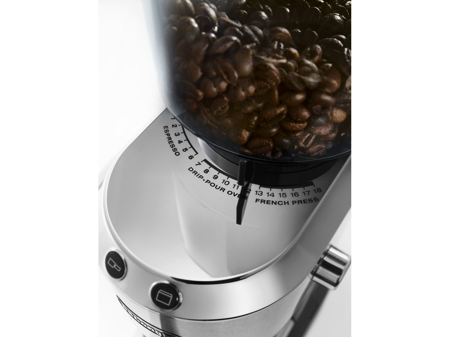EAN 8004399331297 - De’Longhi KG 520.M molinillo de café 150 W Negro, Acero inoxidable imagen 4