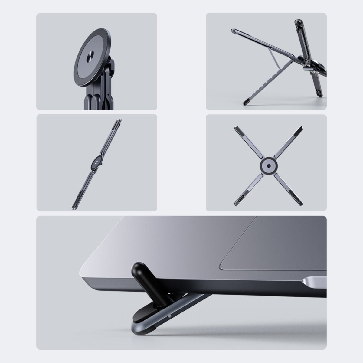 Podstawka Laptop/Tablet /Smartfone Kompatybilna Z Magsafe Szara