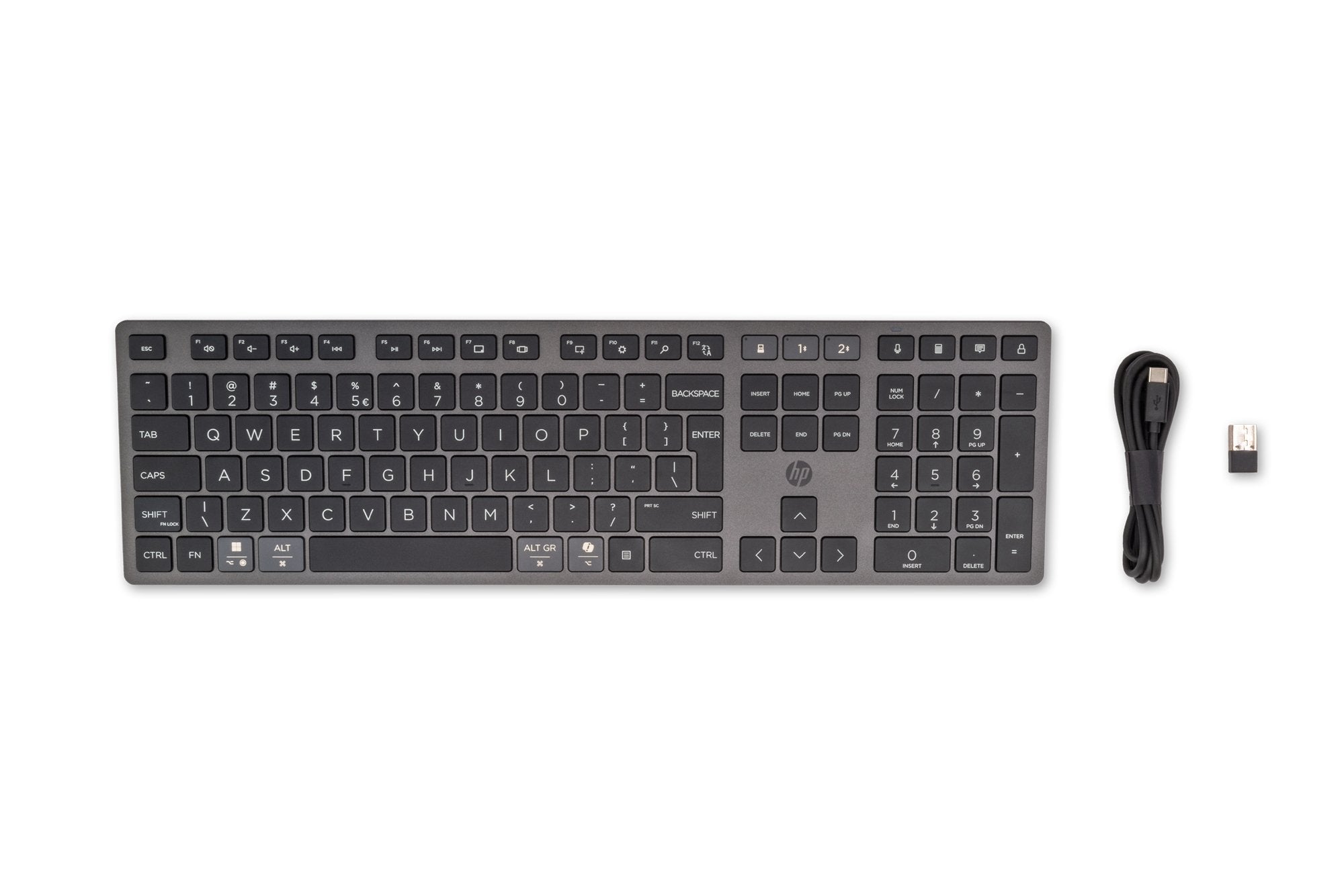 EAN 198122140725 - HP 720 Multi-Device Rechargeable Wireless Keyboard teclado Hogar / Oficina USB + Bluetooth QWERTY Inglés N imagen 1