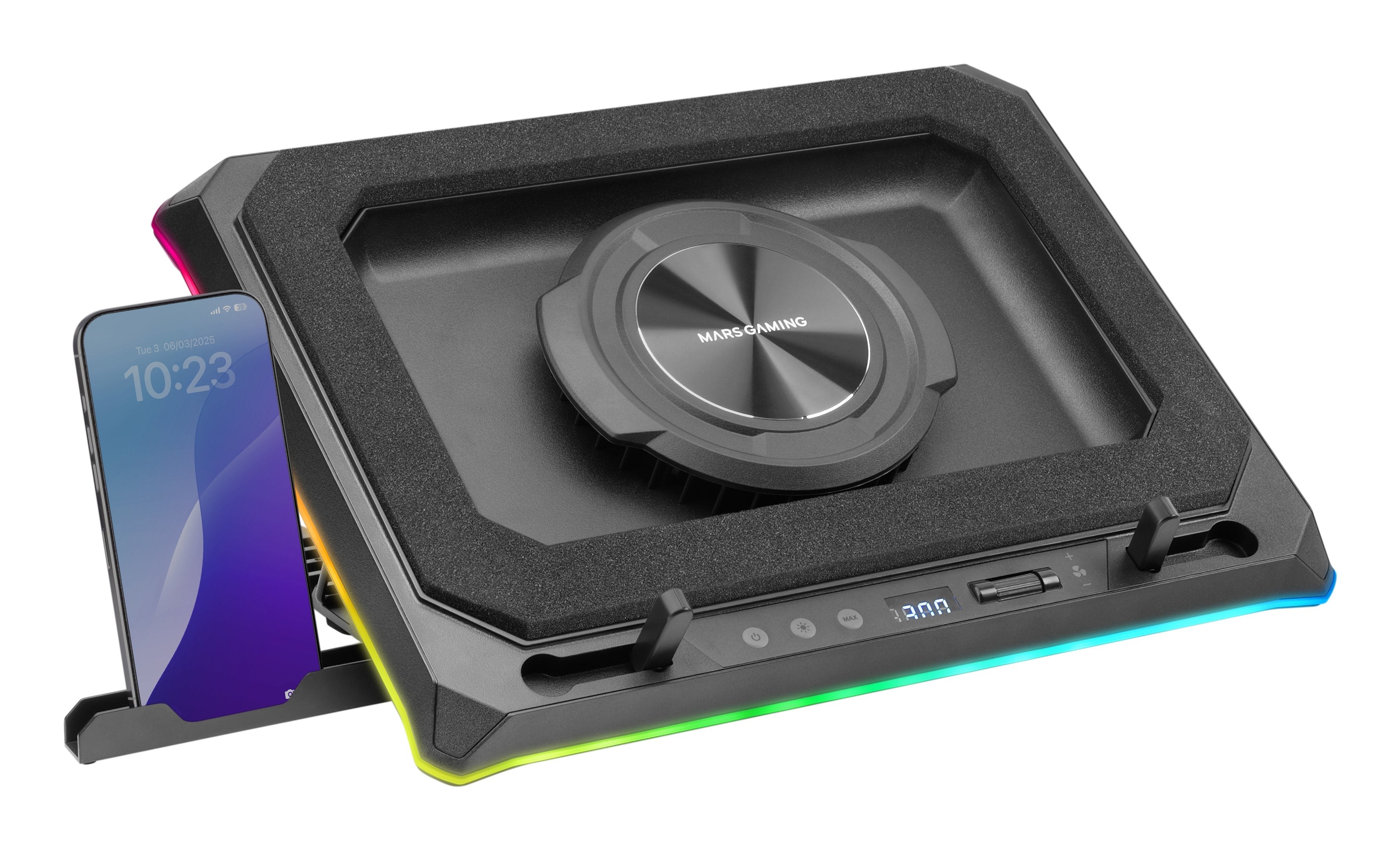 Soporte Refrigerante Mars Gaming Mnbc-Ultra Para Portátiles Hasta 18' Iluminación Led