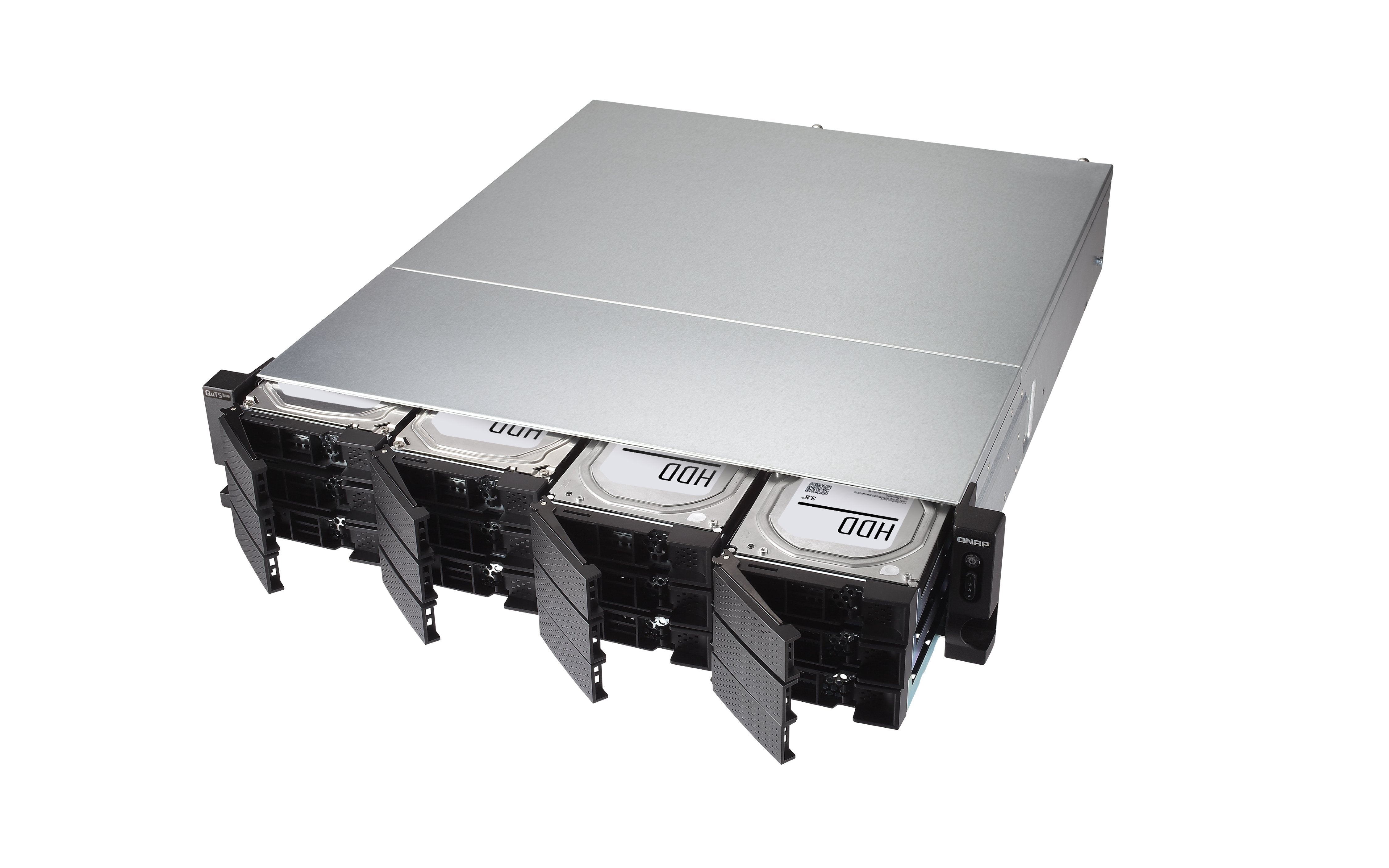 EAN 4711103081242 - QNAP TS-H1886XU-RP-R2 NAS Bastidor (3U) Intel® Xeon® D D-1622 32 GB DDR4 0 TB QuTS hero Negro, Gris imagen 2