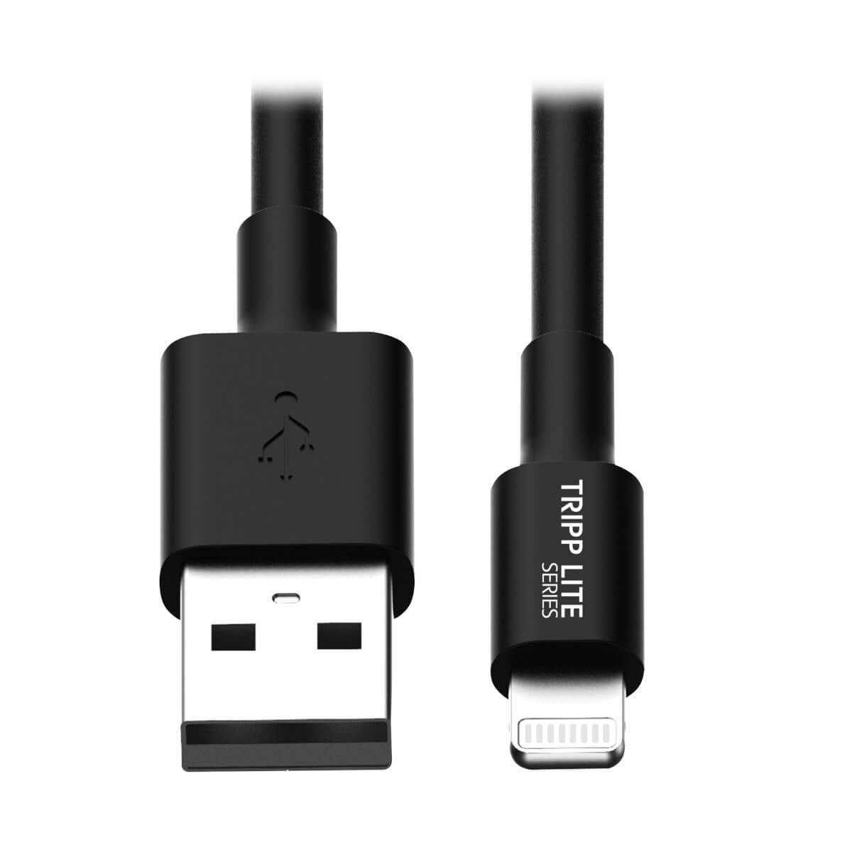Tripp Lite M100-003-Bk Cable De Sincronización Y Carga Usb A A Lightning, Certificado Mfi - Negro, M/M, Usb 2.0, 0.91 M