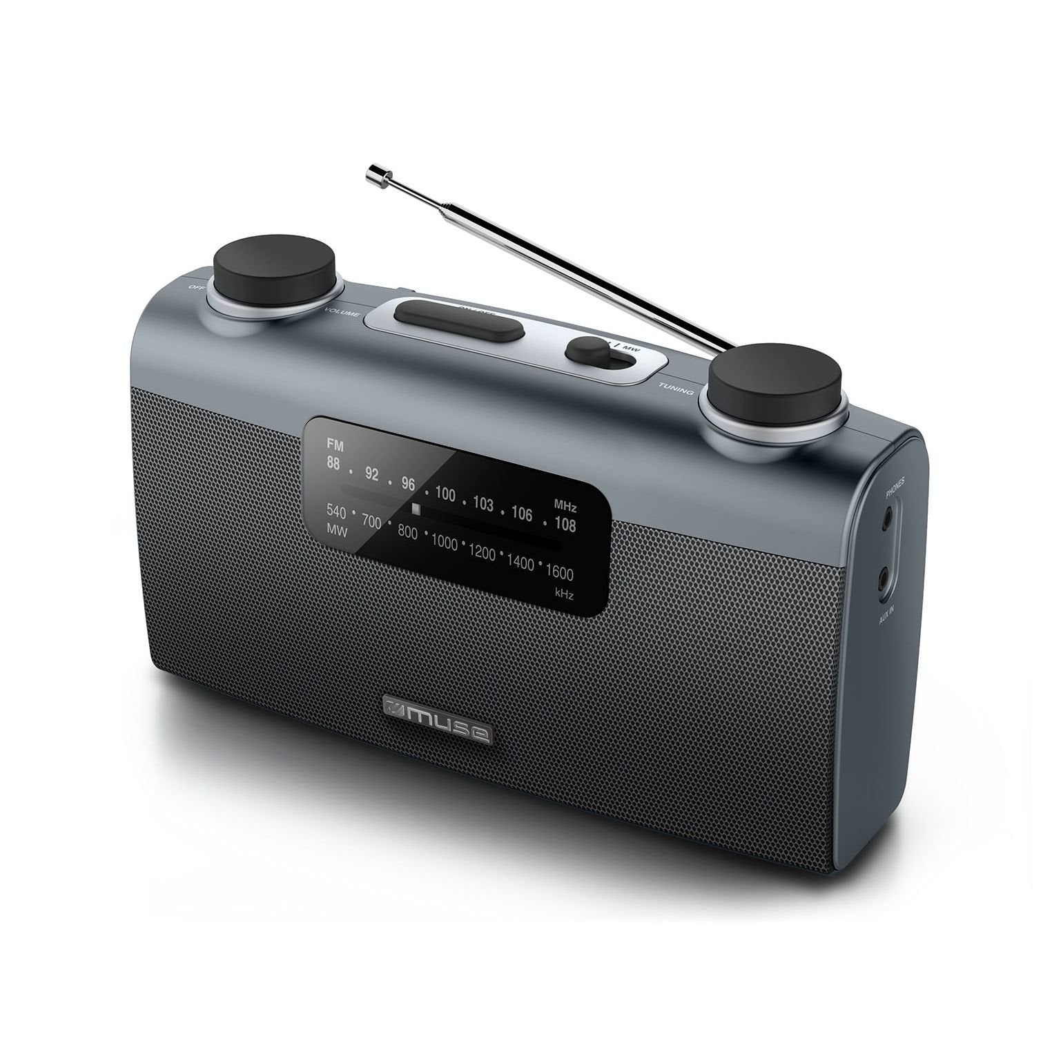 EAN 3700460206475 - Muse M-058 R Portátil Analógica Negro, Gris imagen 1