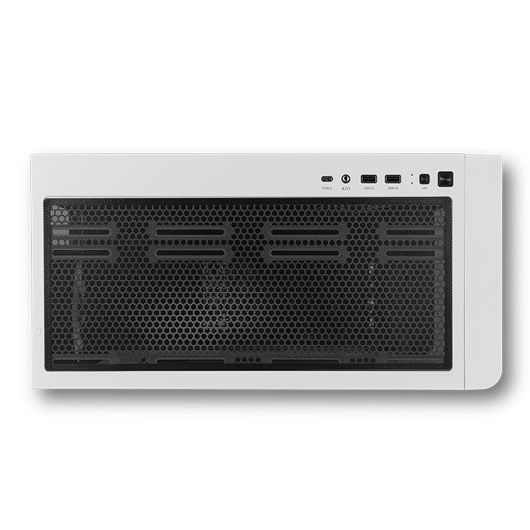 Caja Nox Hummer Ether Atx Semitorre Cristal Curvo Negro-Blanco