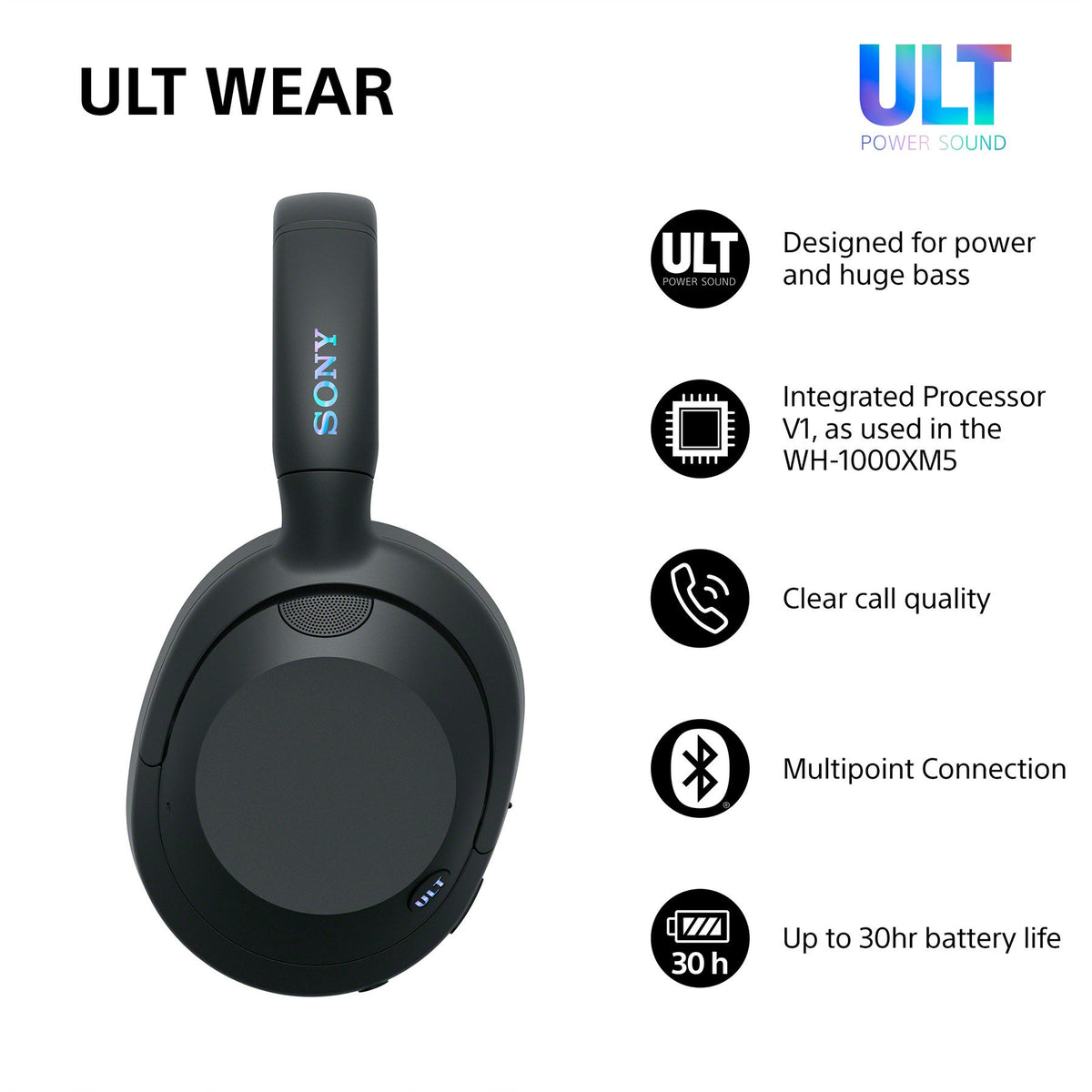 EAN 4548736156432 - Sony WHULT900NB Auriculares Inalámbrico y alámbrico Diadema Llamadas/Música Bluetooth Negro imagen 2