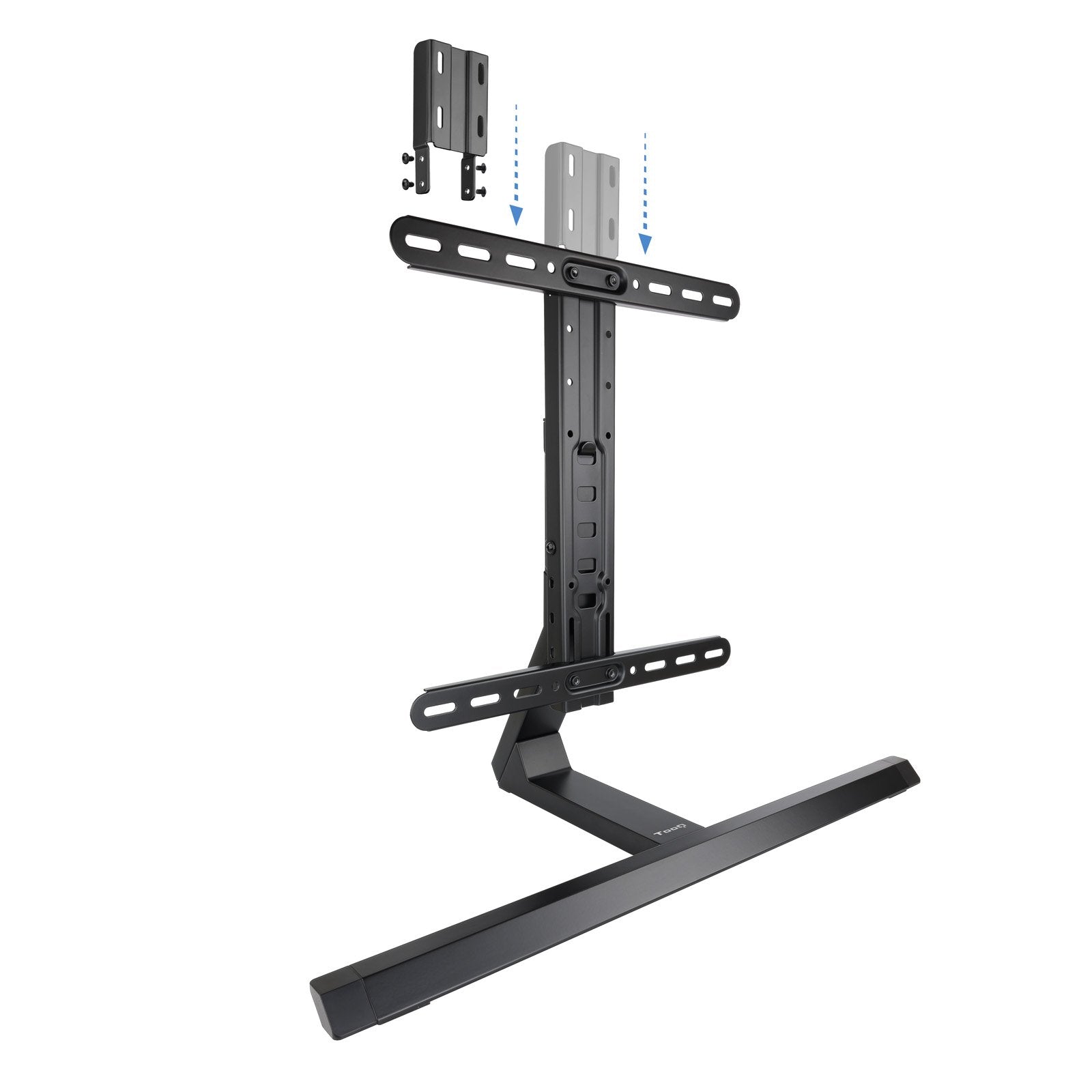Tooq Soporte De Mesa Para Tv De 32"-65" - Gestion De Cables - Peso Max 40kg - Vesa 400x400mm - Fabricado En Aluminio -