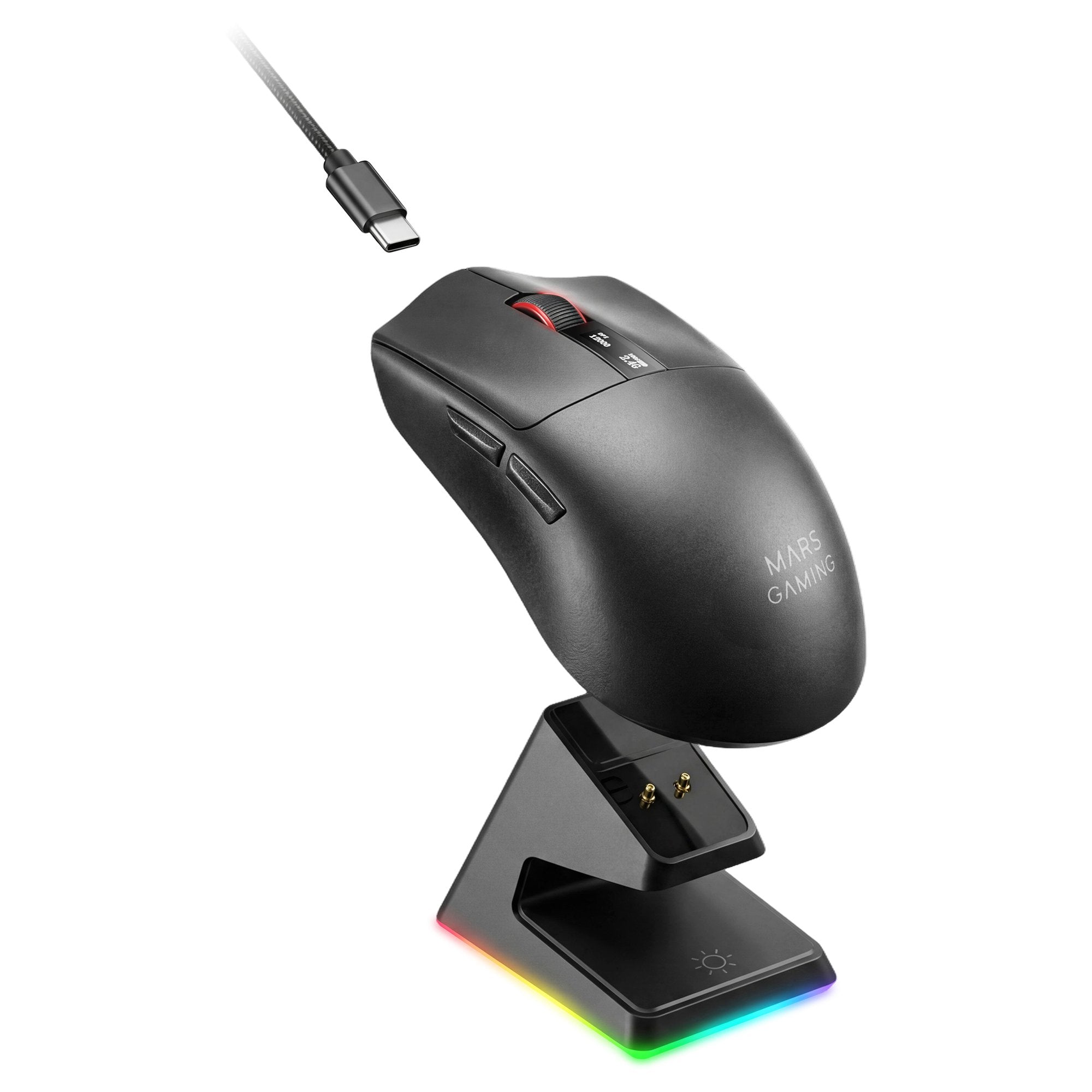 Raton Optico Wireless Mmwelite Negro Mars Gaming
