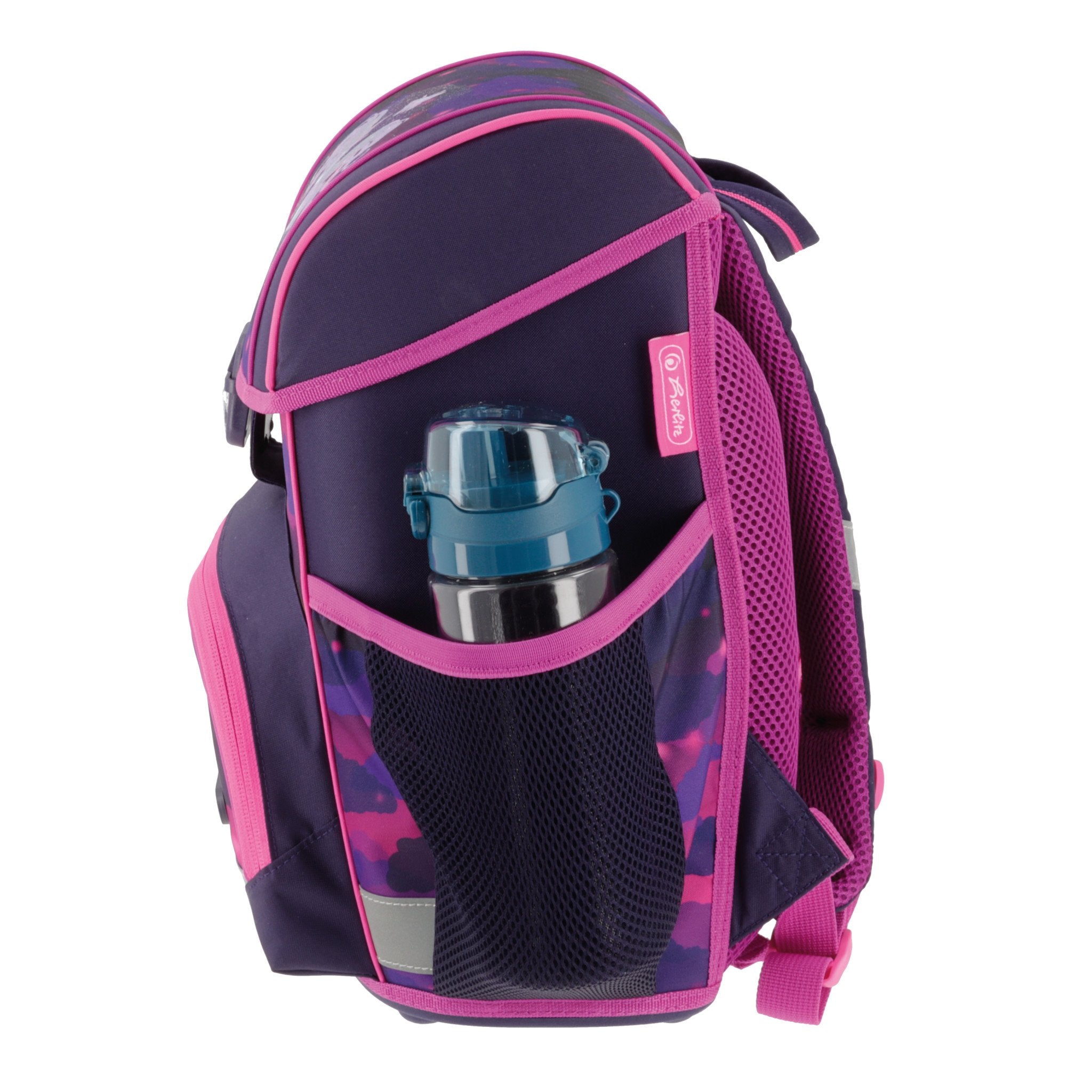 Herlitz Loop Plus Magic Unicorn Juego De Mochila Escolar Chica Poliéster Púrpura, Violeta