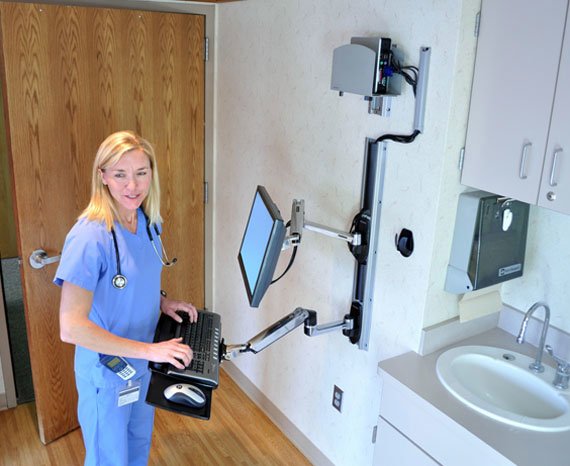 Ergotron Lx Wall Mount System Pared, Soporte De Pared Plateado/Negro, Pared, 13,4 Kg