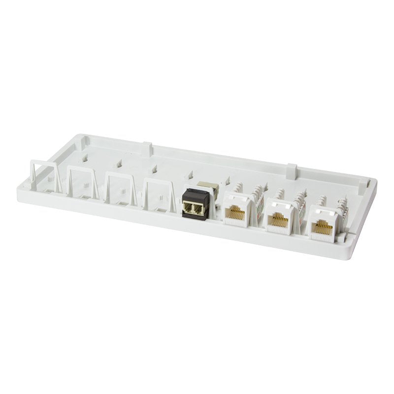 Logilink- Caja De Montaje En Superficie Keystone 8 Puertos Utp, Blanco, En Blanco