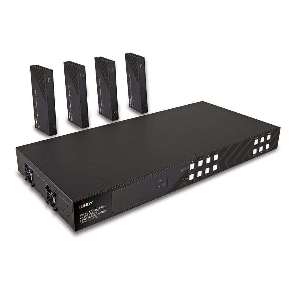 EAN 4002888383455 - Lindy 38345 extensor audio/video Transmisor y receptor de señales AV Negro imagen 1