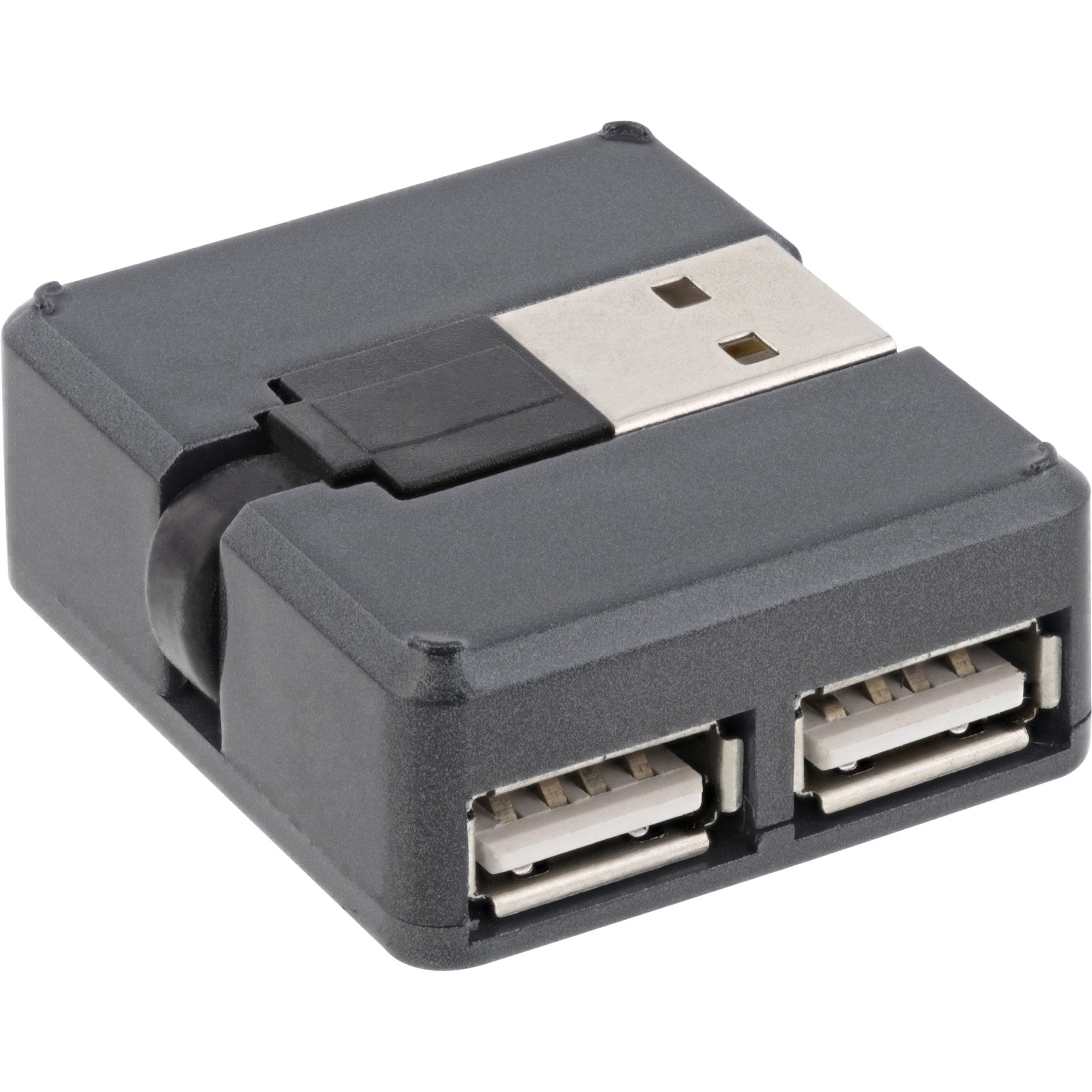Inline® Usb 2.0 4-Port Hub, Usb-A Macho A 4x Usb-A Female, Black, 4cm, Slim Design