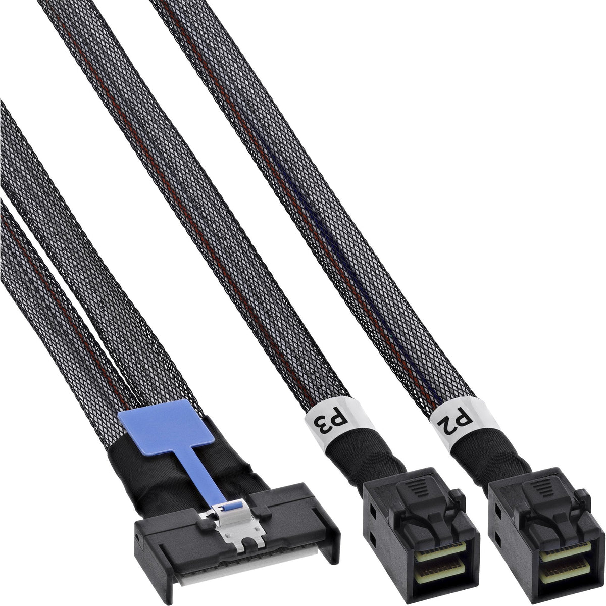 Cable Mcio X8 Macho A 2x Minisas-Hd Sff-8643 1 Metro Inline