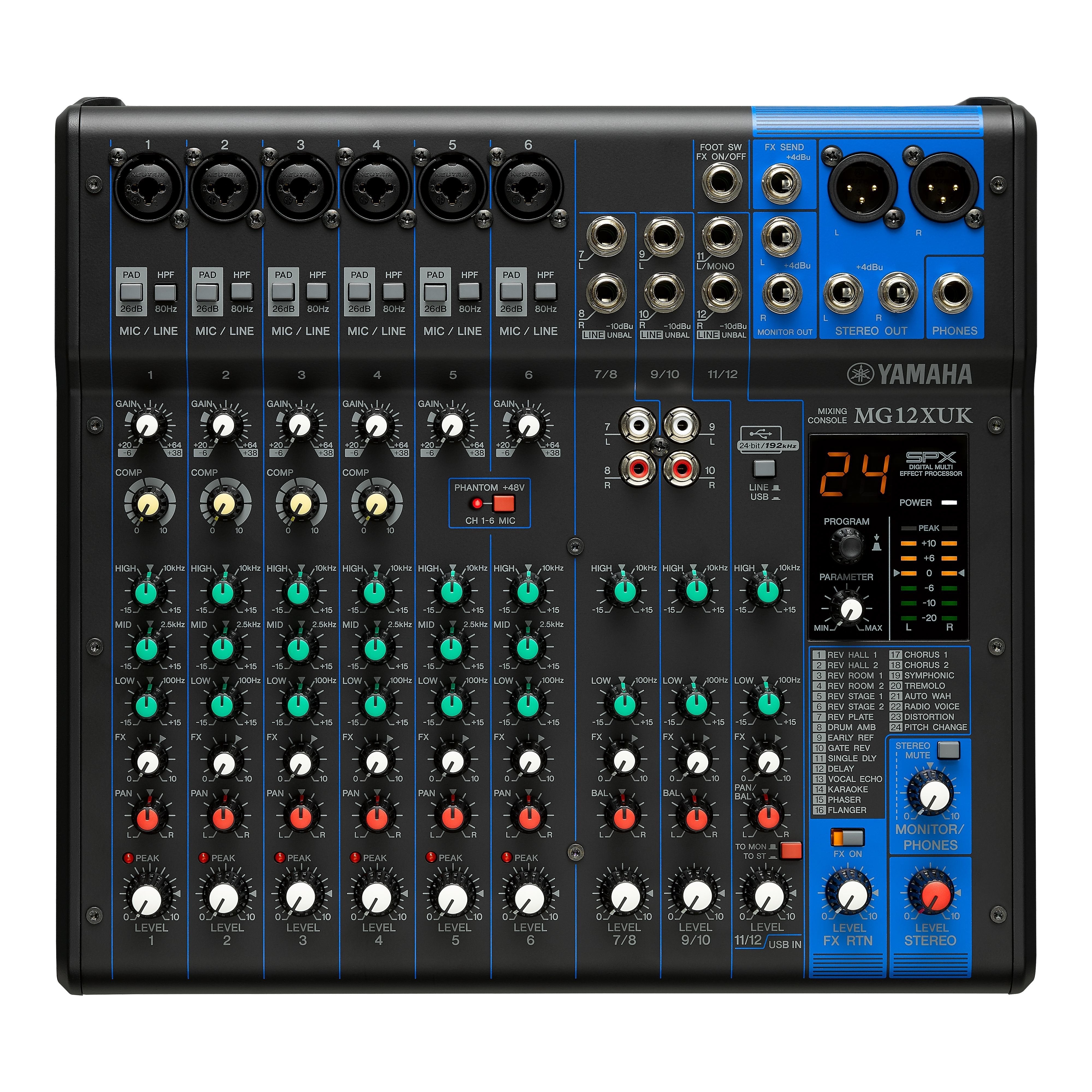 EAN 4957812624046 - Yamaha MG12XUK mezclador DJ 12 canales 20 - 48000 Hz Negro imagen 2