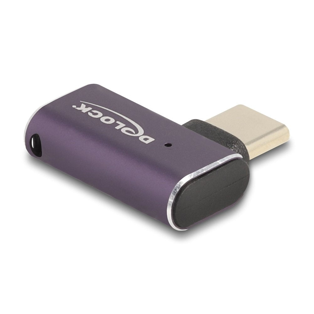 Delock 60287 Usb Adaptador 40 Gbps Usb Type-C Pd 3.1 240 W Macho A Puerto Hembra Sesgado Hacia La Izquierda Y Hacia La Derecha 8k 60 Hz Metal