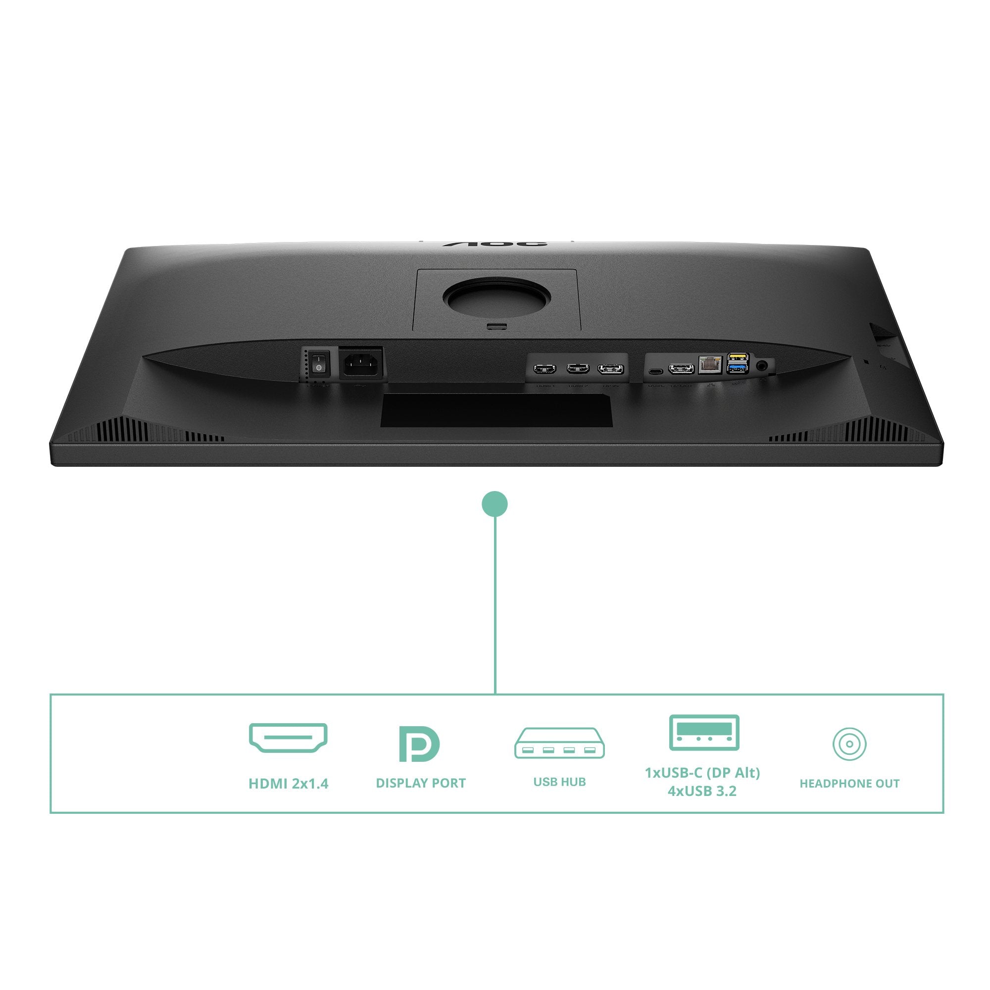 EAN 4038986180801 - AOC Q27P3CW pantalla para PC 68,6 cm (27") 2560 x 1440 Pixeles Quad HD LED Negro imagen 4