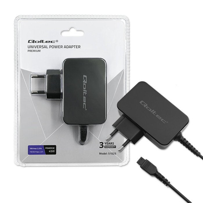 EAN 5901878510255 - Qoltec 51025 adaptador e inversor de corriente Interior Negro imagen 1
