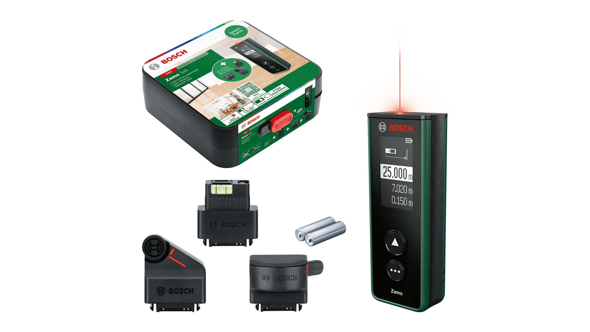 EAN 4059952594248 - Bosch Zamo Set Medidor láser de distancias Negro, Verde 25 m imagen 2