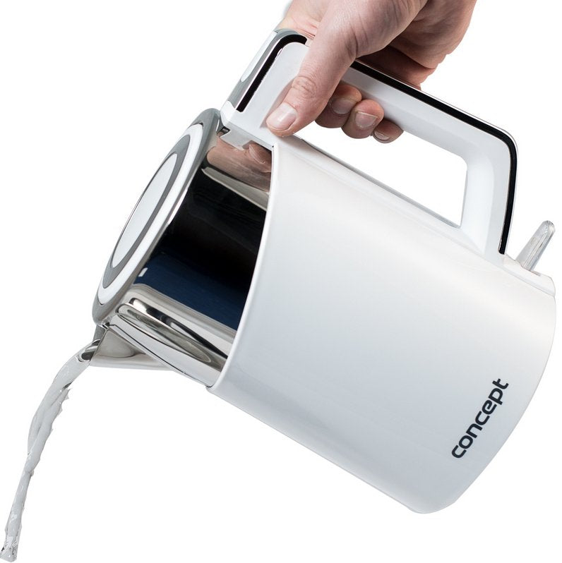 Tetera Concept Rk3170 Eléctrica 1,7 L 2200 W Acero Inoxidable, Blanco