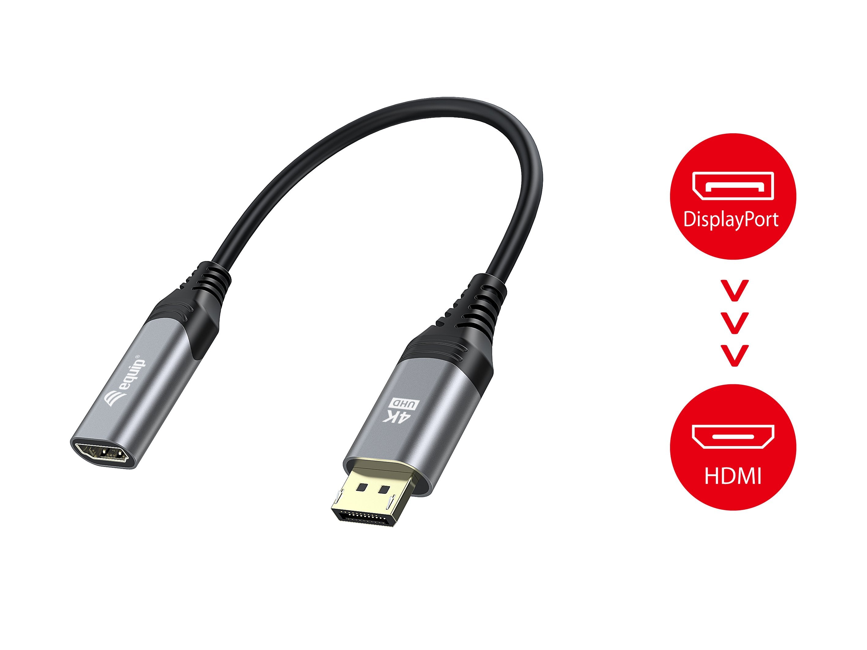 EAN 4015867230022 - Equip 133445 adaptador de cable de vídeo 0,15 m Negro, Gris imagen 5