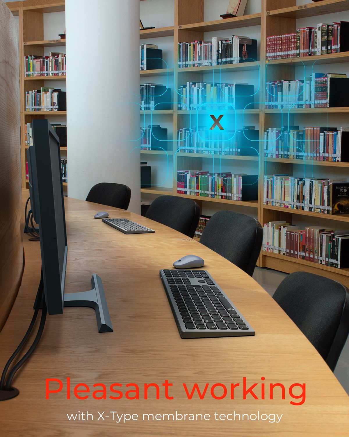 Keysonic Ksk-8023btrf, Teclado Antracita/Negro, Disposición De, Membrana Tipo X 60939