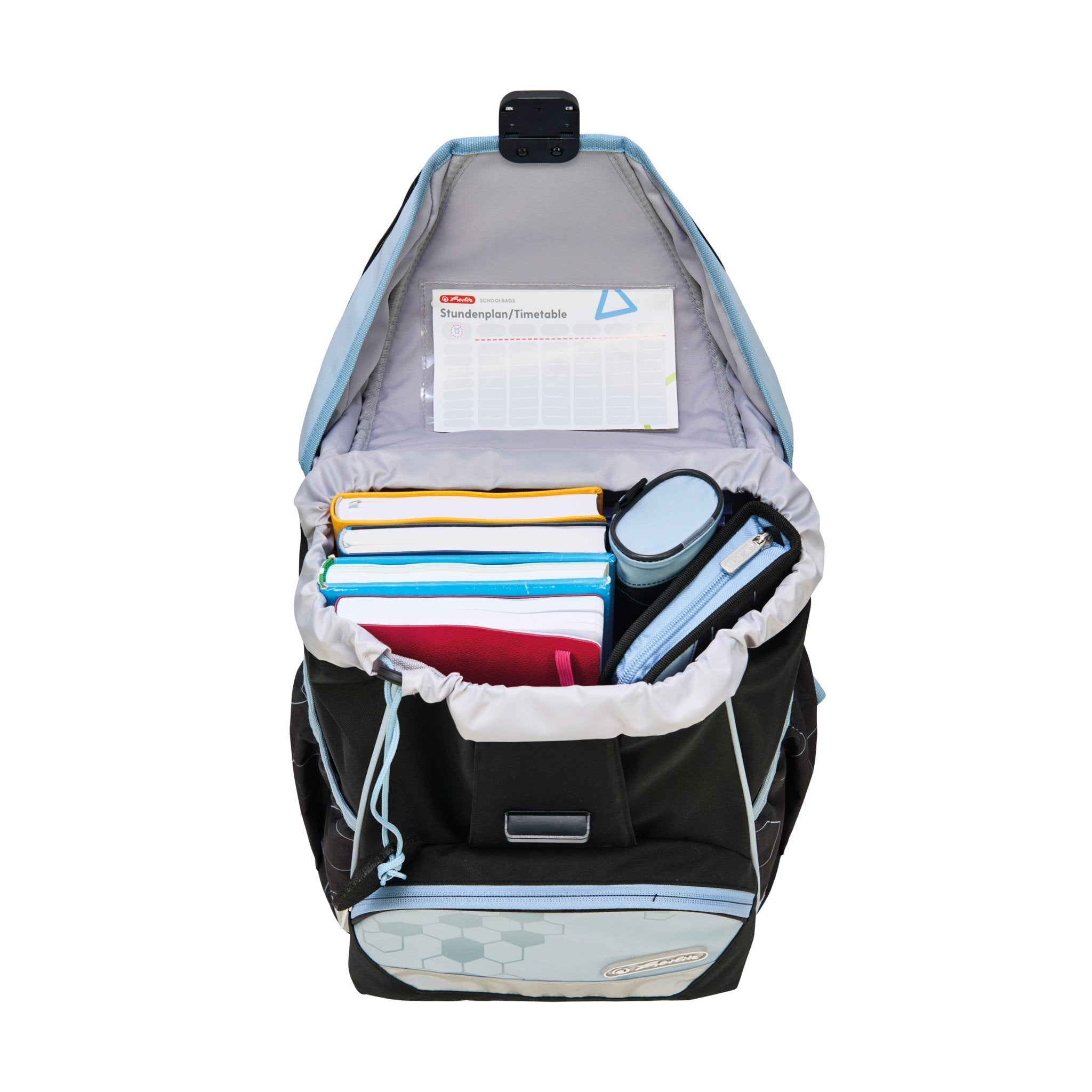 EAN 4008110396460 - Herlitz UltraLight XL Plus Cyber Soccer juego de mochila escolar Niño Poliéster Azul, Azul oscuro imagen 3