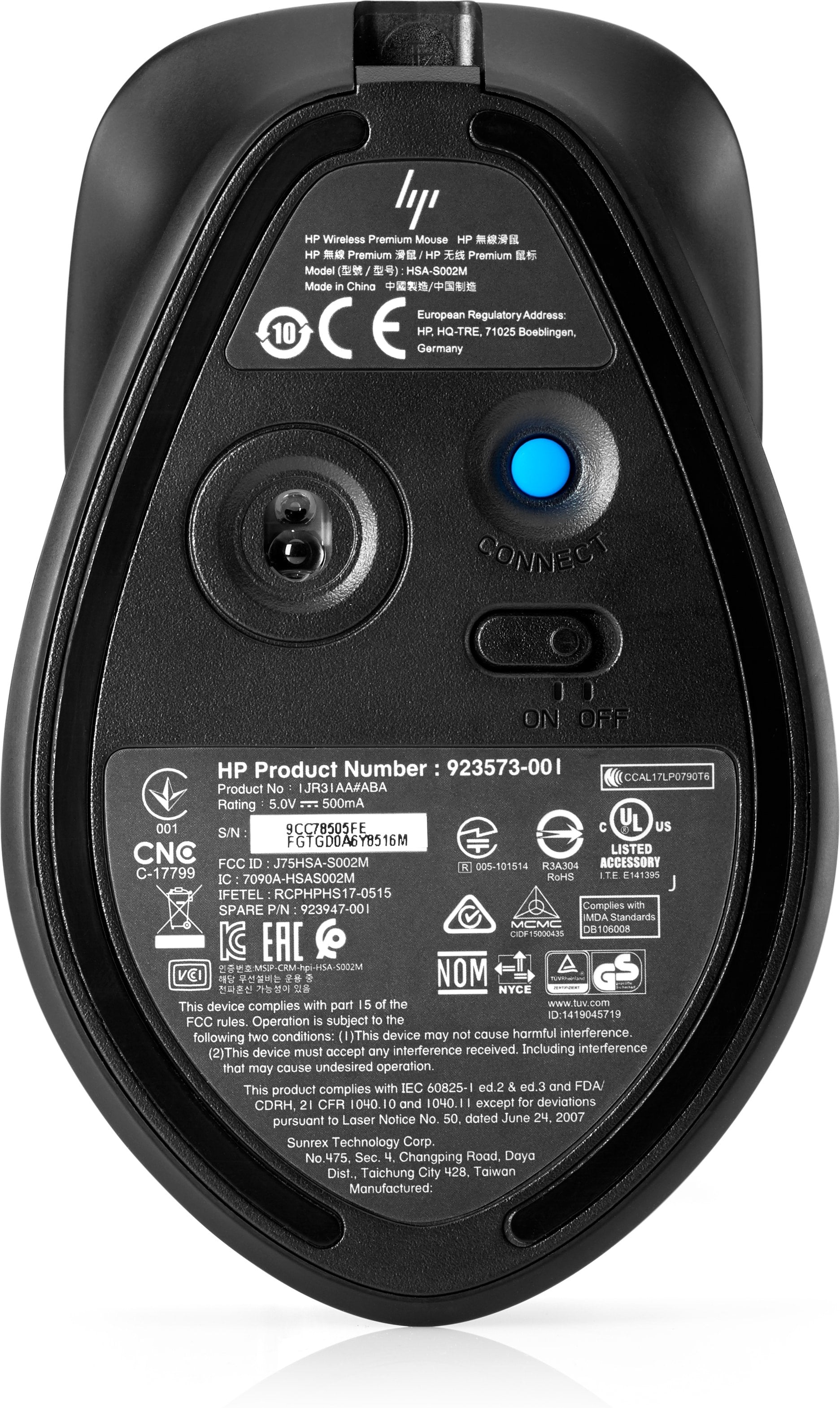 EAN 0191628588961 - HP ENVY Rechargeable Mouse 500 ratón Oficina Ambidextro RF inalámbrico Laser 1600 DPI imagen 3