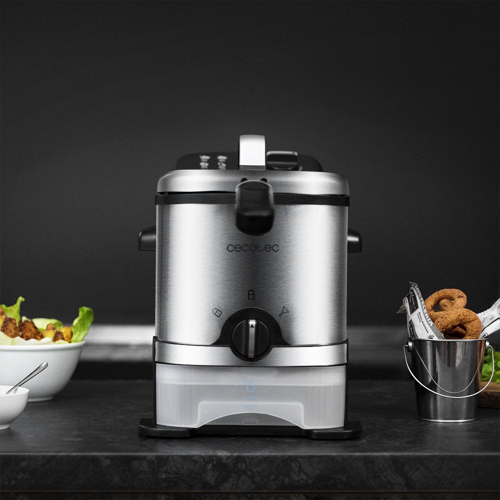 EAN 8435484030779 - Cecotec CleanFry Infinity 3000 ProFilter Sencillo 3 L 2400 W Freidora Negro, Acero inoxidable imagen 3