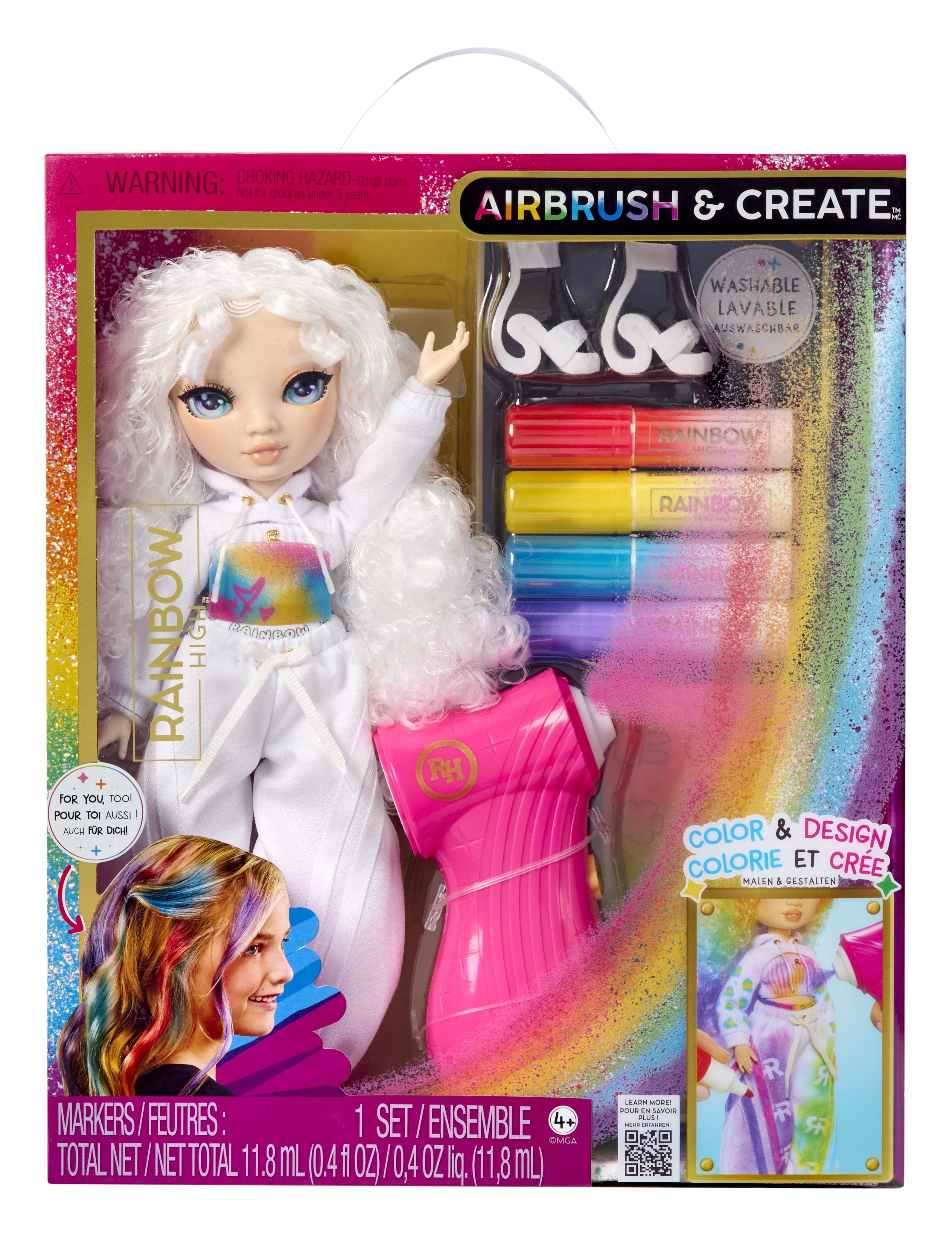 EAN 35051543343 - Rainbow High Air Brush & Create Fashion Dolls -Green Eyes imagen 2