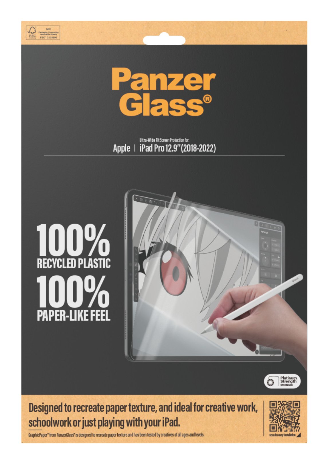 EAN 5715685000973 - PanzerGlass ® GraphicPaper® Screen Protector iPad Pro 12.9'' (2018, 2020, 2021, 2022) | Ultra-Wide Fit Pr imagen 3