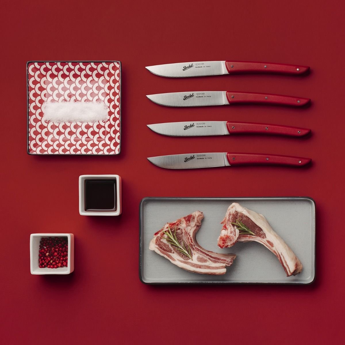 Berkel Kco4sw11smrbl Cuchillo De Cocina Acero Inoxidable 4 Pieza Cuchillo Para Carne