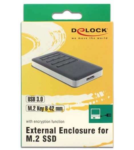 Delock Carcasa Externa M.2 Key B 42 Mm Ssd > Conector Usb 3.0 Tipo Micro-B, Carcasa De Unidad 42594