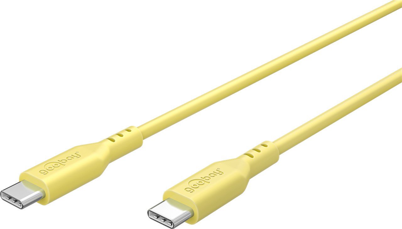 Goobay Usb-C Silicone Cable, 1.5 M, Yellow