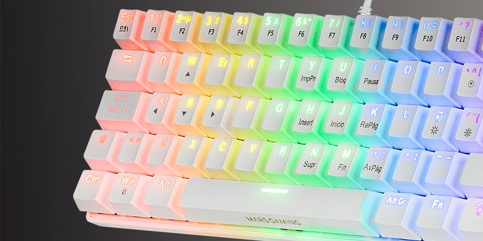 Mars Gaming Mk60 Teclado Gaming Mecanico - Ultra-Compacto 60% - Iluminacion Rgb - Switches Antipolvo - Teclas
