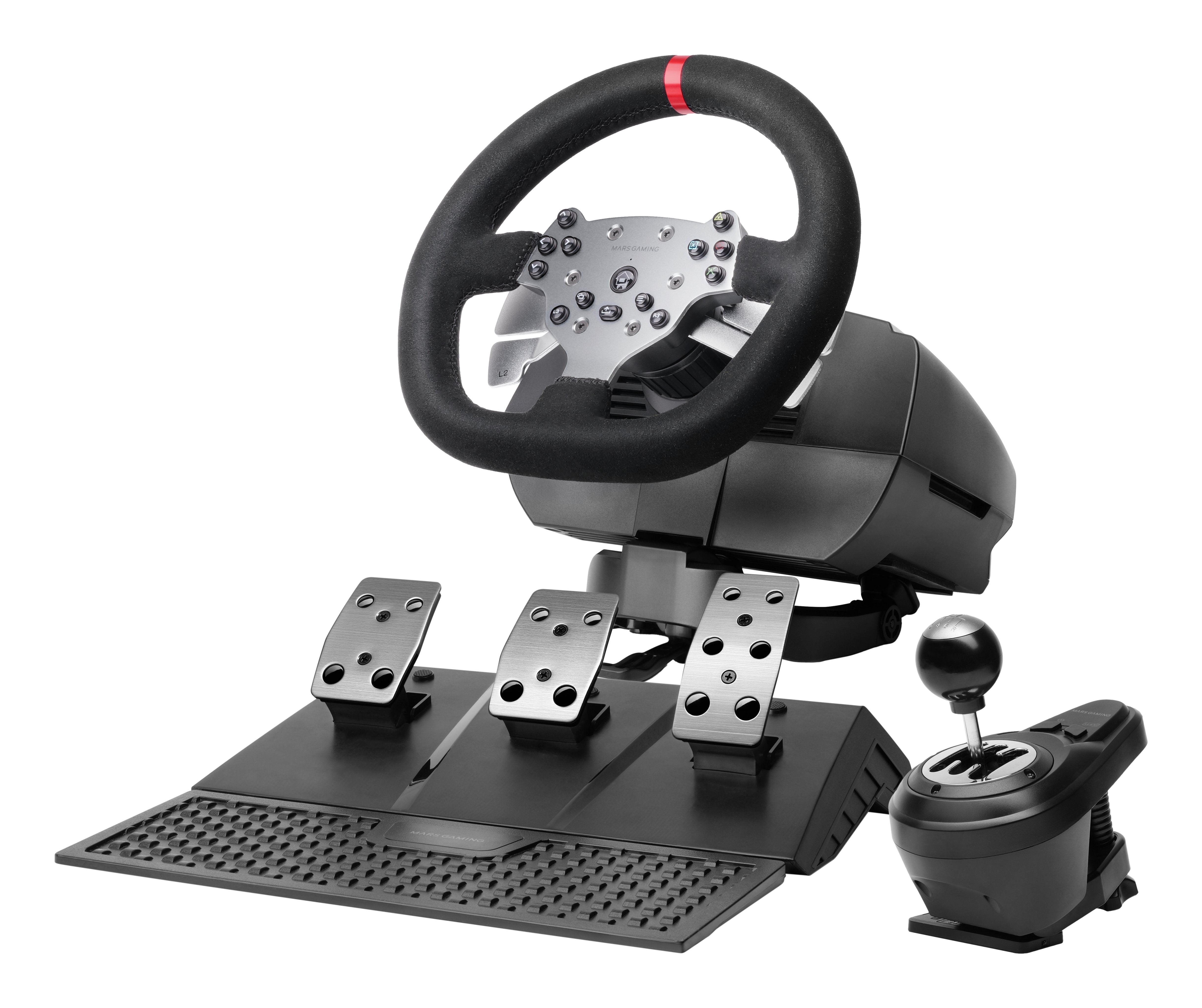 Volante Con Pedales Y Cambio De Marchas Manual Mars Gaming Mwh-Rsx