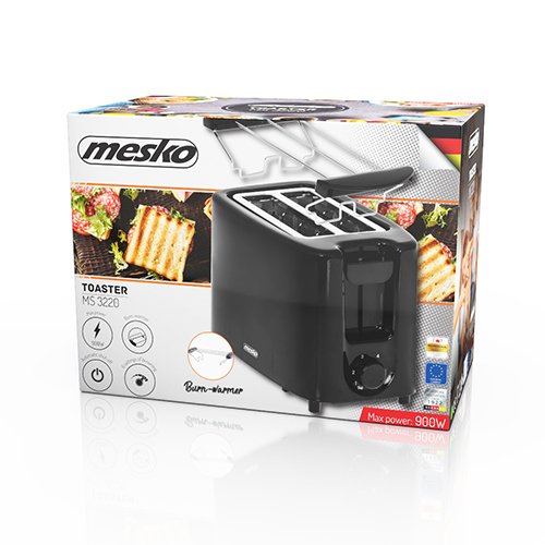Tostador Mesko Ms 3220 Potencia 750 W Ranuras 2 Negro