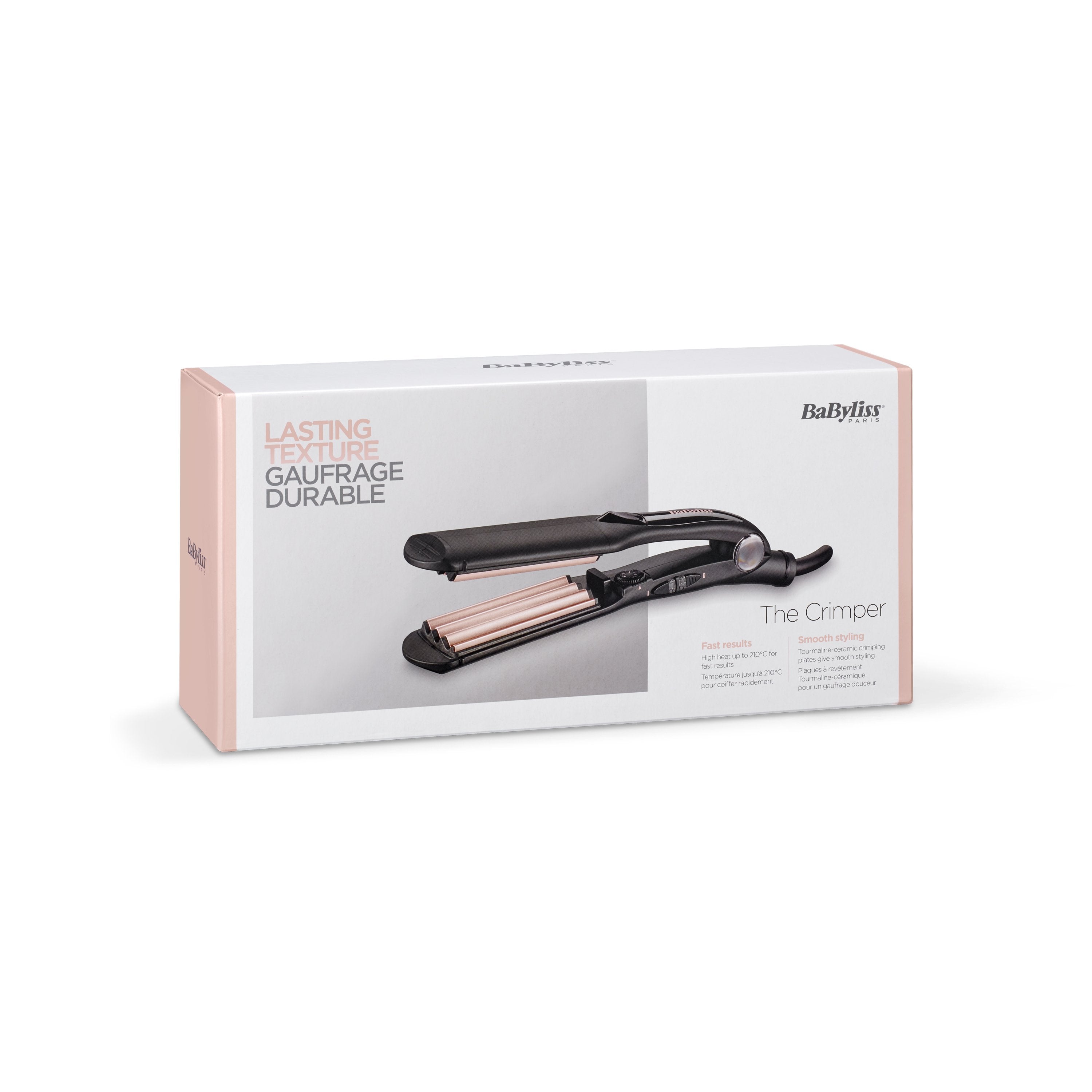 EAN 3030050154542 - BaByliss The Crimper Plancha alisadora y rizadora para flequillo Caliente Negro, Rosa 1,8 m imagen 4