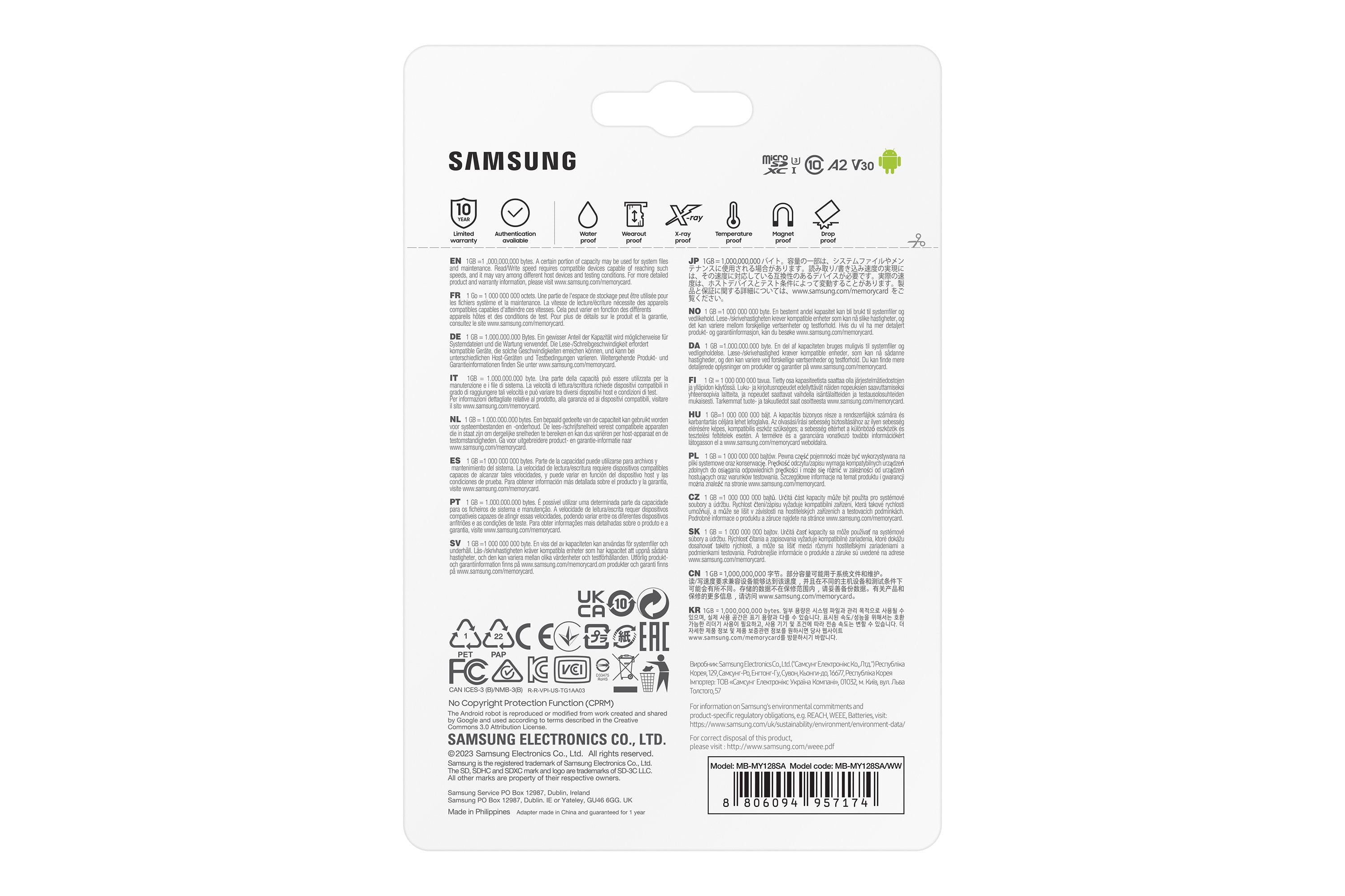 EAN 8806094957174 - Samsung MB-MY128S 128 GB MicroSDXC UHS-I imagen 9