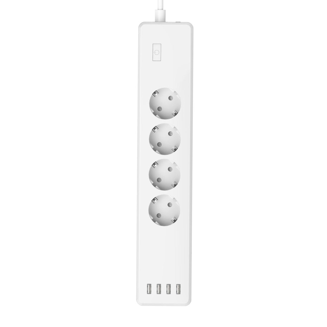 Hama Regleta Inteligente Wifi Con 4 Enchufes Y 4 Usb (Enchufe Múltiple Sin Hub/Gateway, Con Usb, 4 Enchufes, Con Protección Contra Sobrecarga, Control Por Aplicación Y Voz, 10 A), Color Blanco