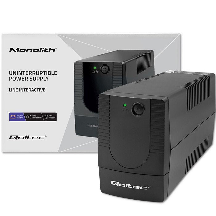 EAN 5901878537733 - Qoltec 53773 sistema de alimentación ininterrumpida (UPS) Línea interactiva 0,85 kVA 480 W 1 salidas AC imagen 7