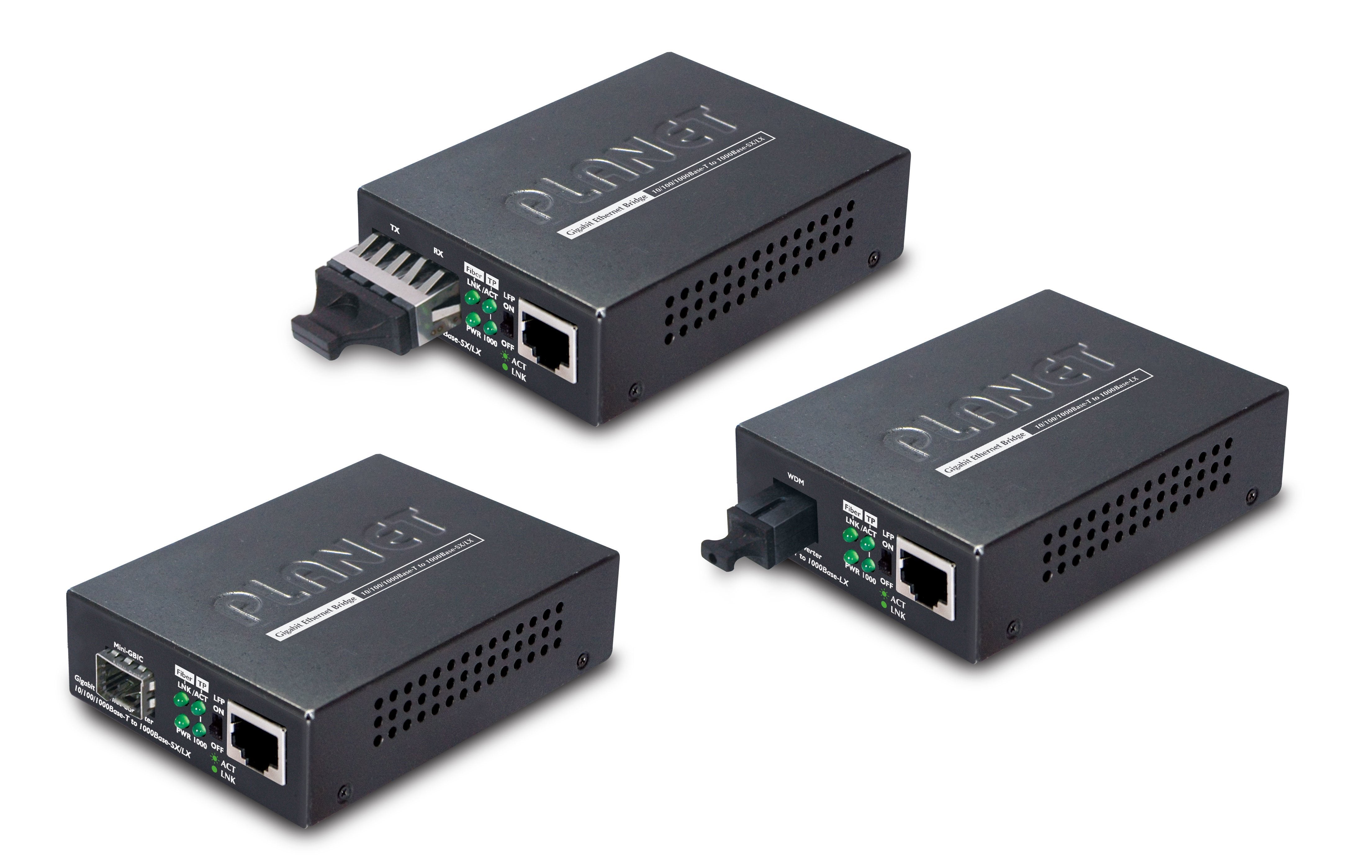 10 100 1000base-T To Wdm Bi-Directional Fiber Converter 15km