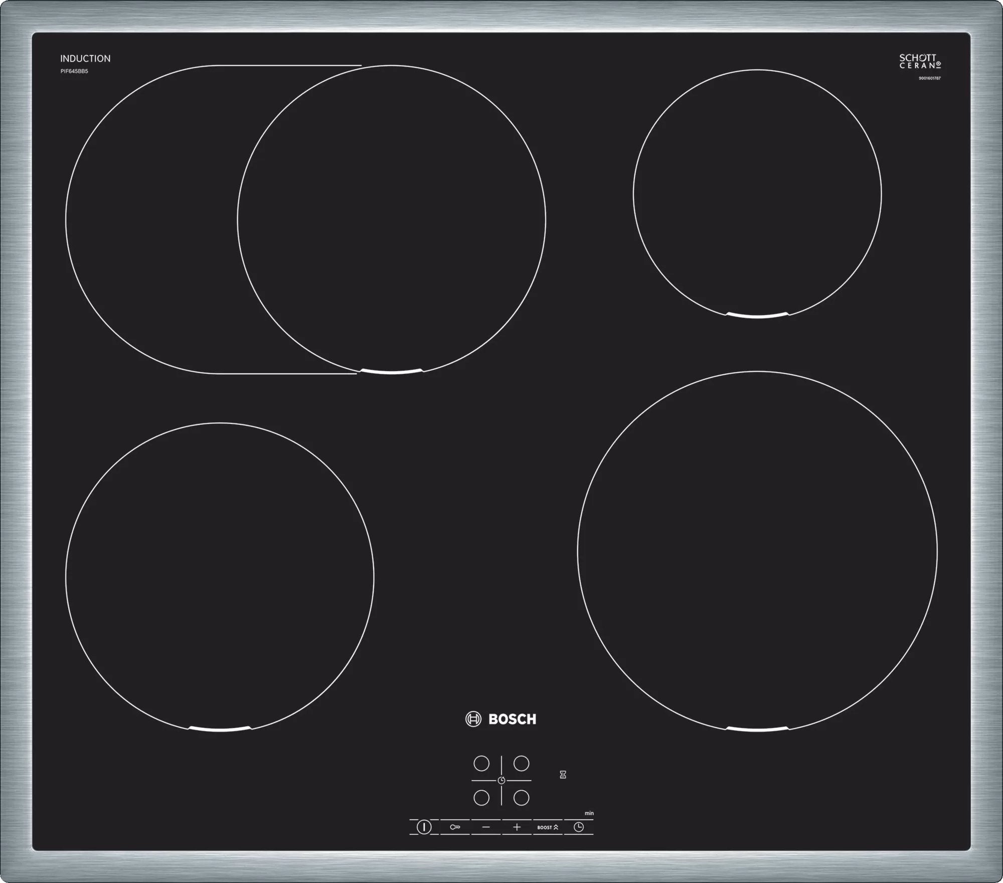 EAN 4242005289714 - Bosch Serie 4 PIF645BB5E hobs Negro Integrado 60 cm Con placa de inducción 4 zona(s) imagen 1