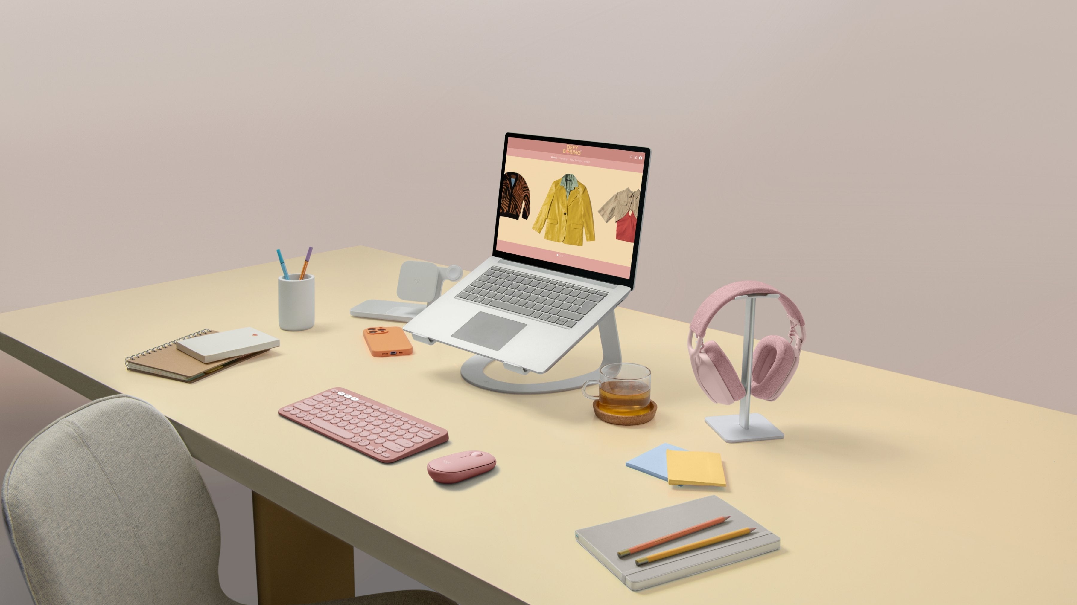 Ratón Logitech Pebble 2 M350s Wireless + Bluetooth Rosa 910-007014